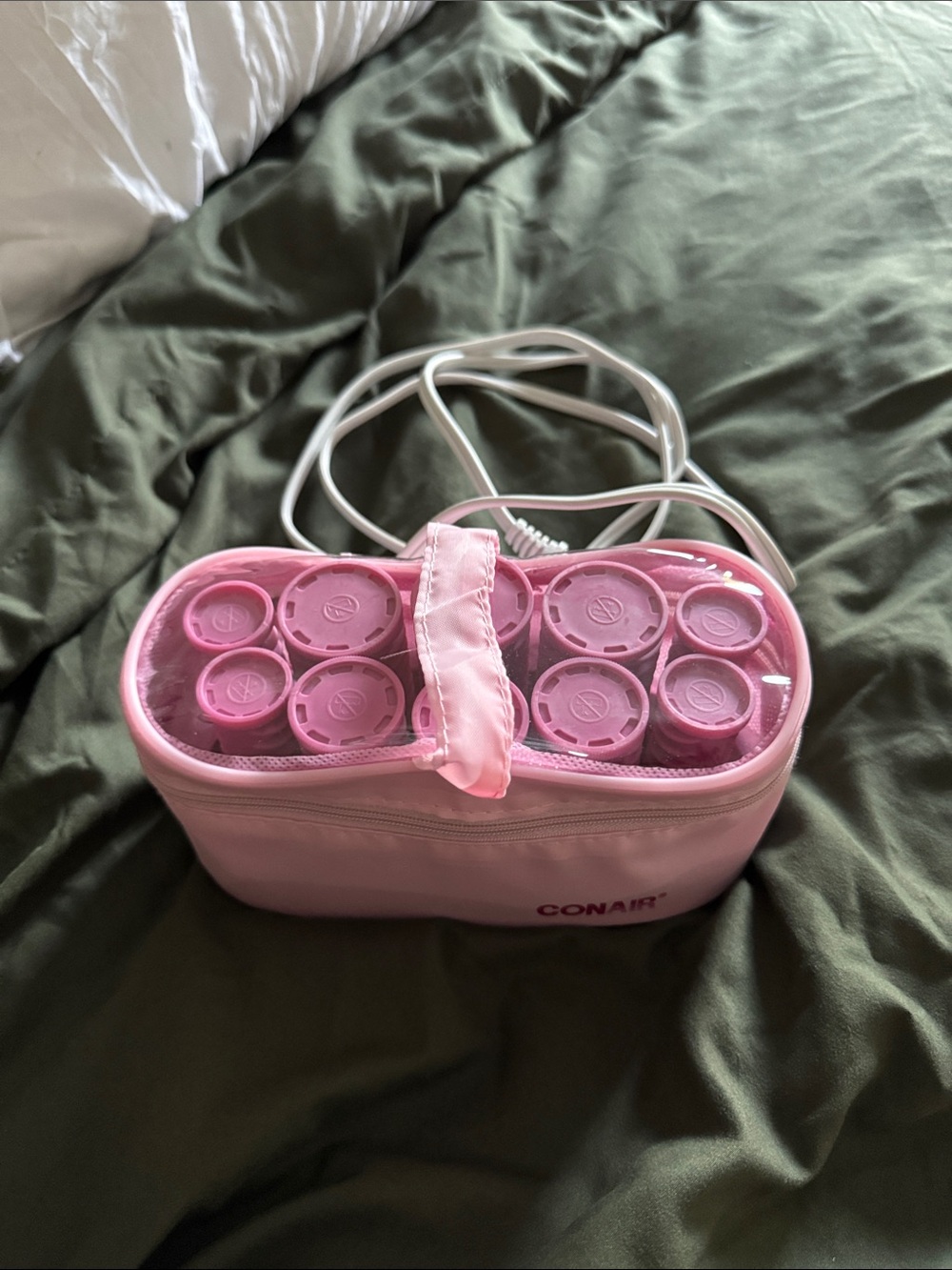 Othr Pink Heated Hair Rollers with Travel Case